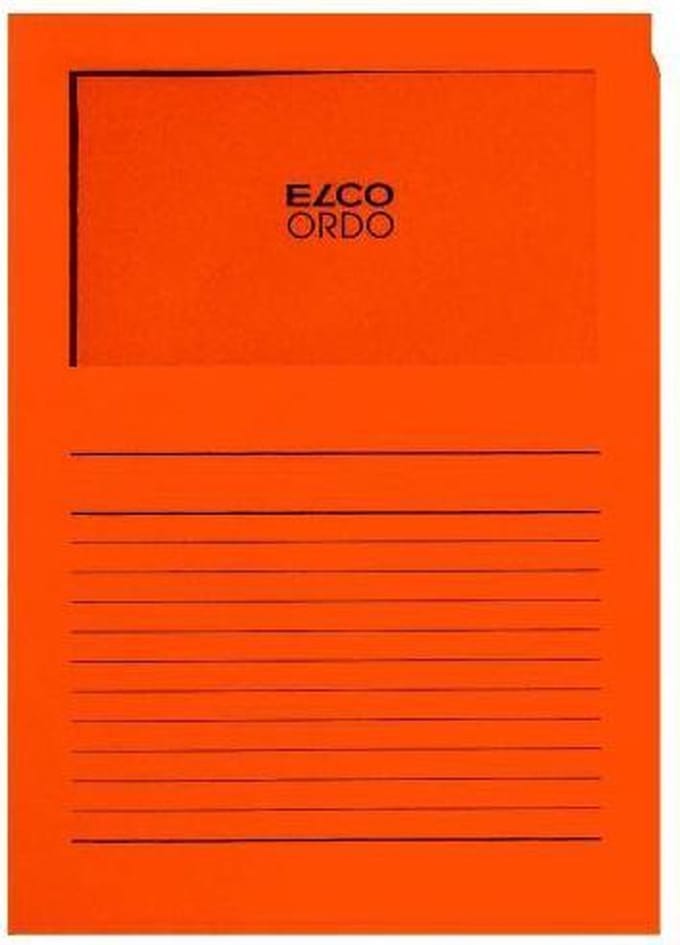 Elco Ordo Cassico L-map met venster A4 100 stuks 220 x 310 mm oranje