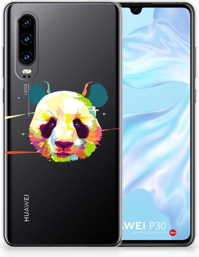 Huawei P30 Telefoonhoesje met Naam Panda Color