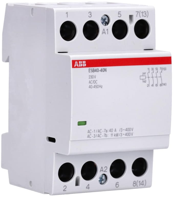 ABB ESB40-40N-06 Installatie Contactor 40A 4NO 0NC 230V