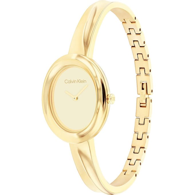 Calvin Klein Dameshorloge Twisted Bezel 25100056