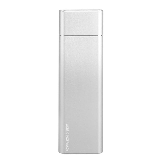 M.2 NGFF Mobiele harde schijfbehuizing USB3.0 naar NGFF Externe aluminium SSD-behuizing Ondersteuning B-sleutel zilver