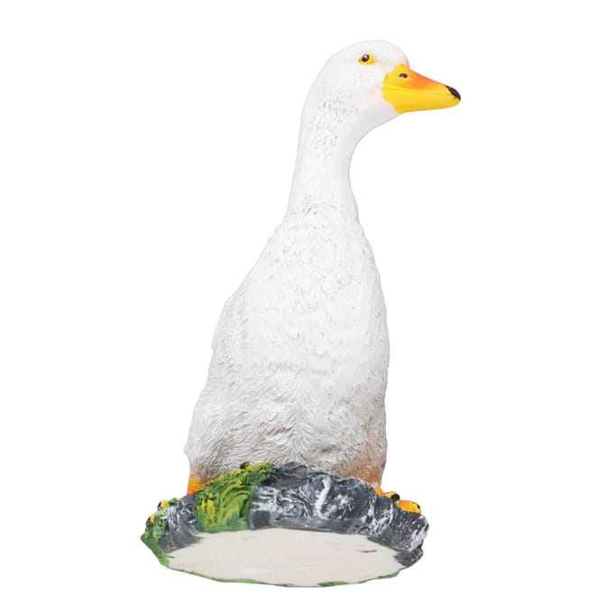 Buitensimulatie Witte Eend Standbeeld Landschapssculptuur Binnenplaats Tuindecoratie white