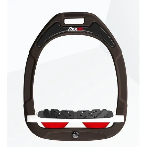 Ultra Grip Verstelbare Strijkers Bruin/Wit/Rood Flex-On Green Composite