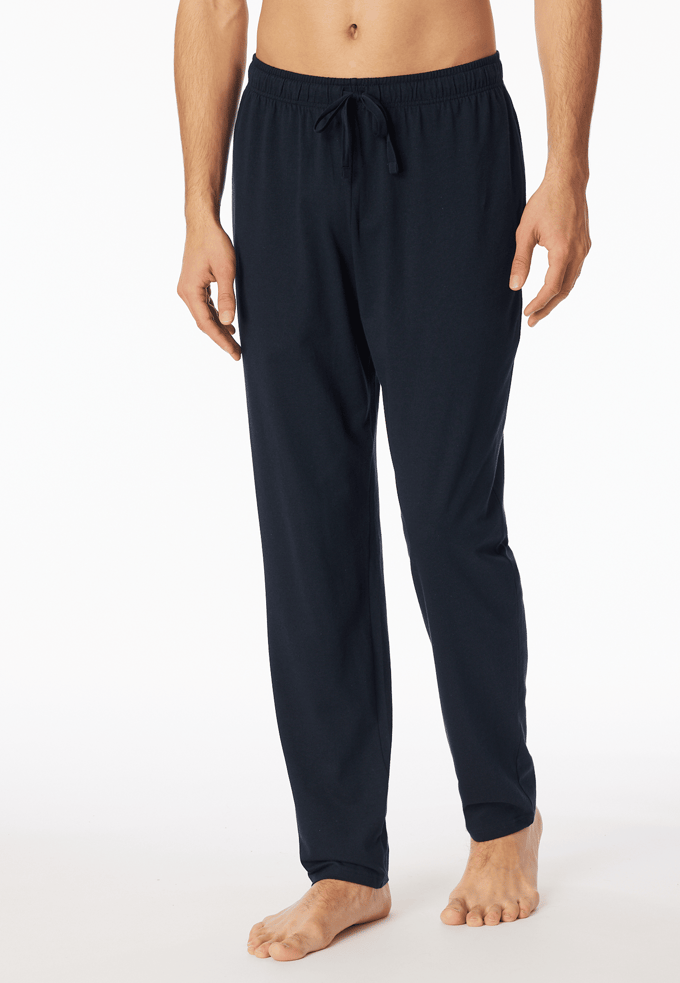 Schiesser Lange broek Mix + Relax - Heren Pyjamabroek - donkerbauw