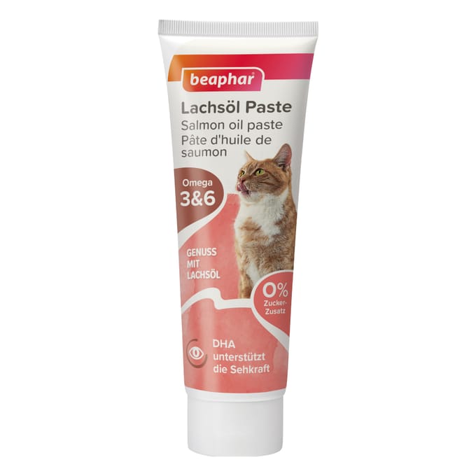 beaphar Pasta voor Katten 2 x Zalmolie (200 g)