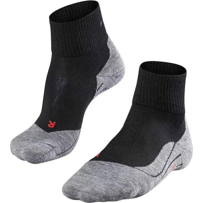 FALKE TK5 Short anti-blaar dun wol functioneel materiaal wandelsokken heren zwart - maat 46-48