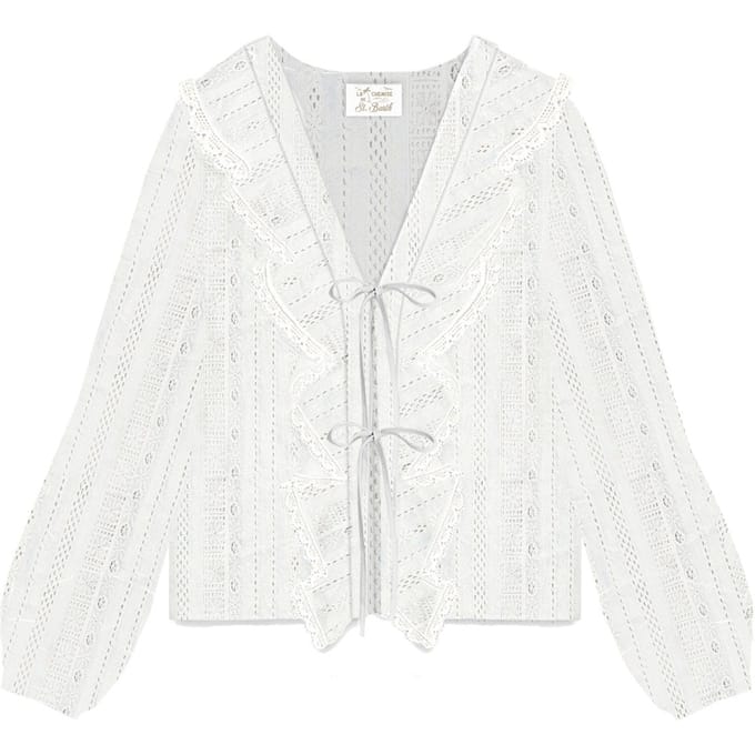 mc2 heilige barth Lange mouw shirt met strik EVI0001-00472L