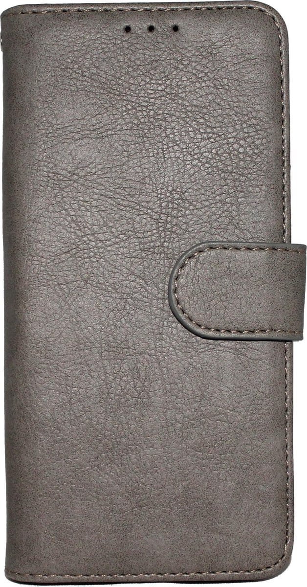 HB Hoesje Geschikt voor Samsung Galaxy S10 - Grijs - Luxe Kunstlederen Portemonnee Book Case