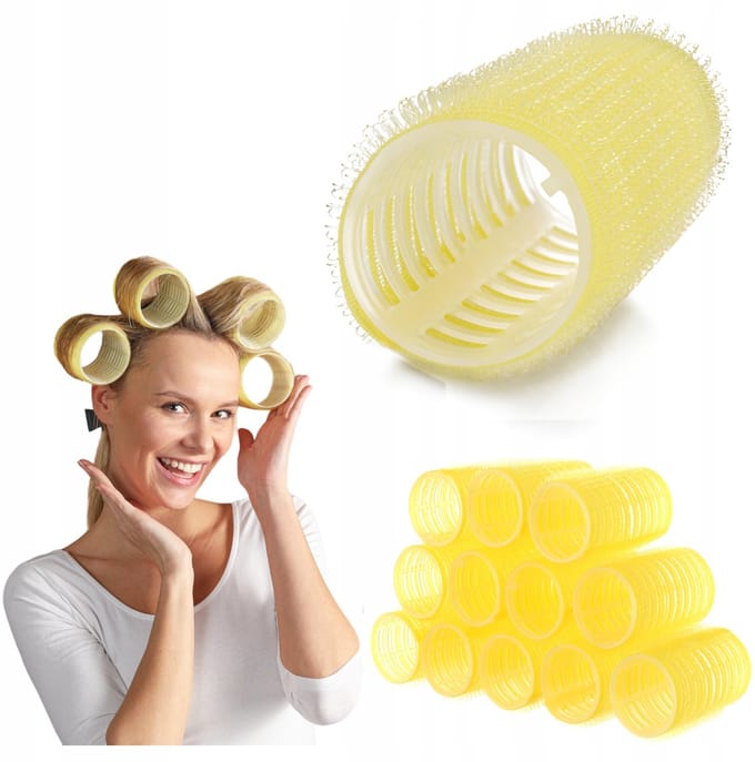 Poniks Haarrollers Zelfklevend 32mm - 12 stuks - Voor Volume en Krullen