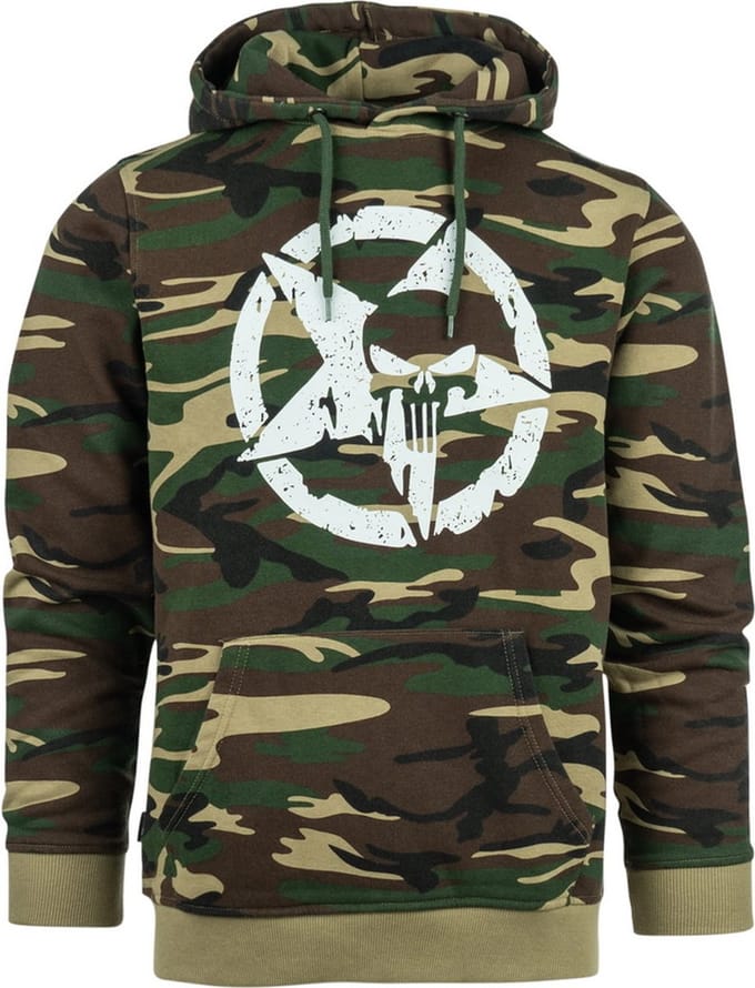 Fostex Hoodie Allied Star-Punisher camo L