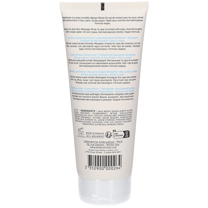 Embryolisse Cleansing Foaming Cream-Milk Reinigingsschuim 200 ml