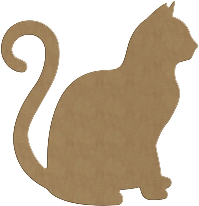 Gomille MDF figuur kat 23x24 cm - creatieve hobby decoratie.