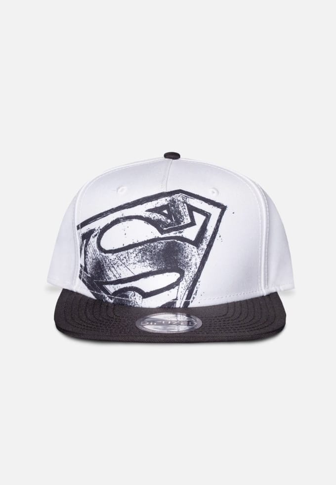 DC Comics Superman - Graffiti Logo Snapback Pet - Wit/Zwart