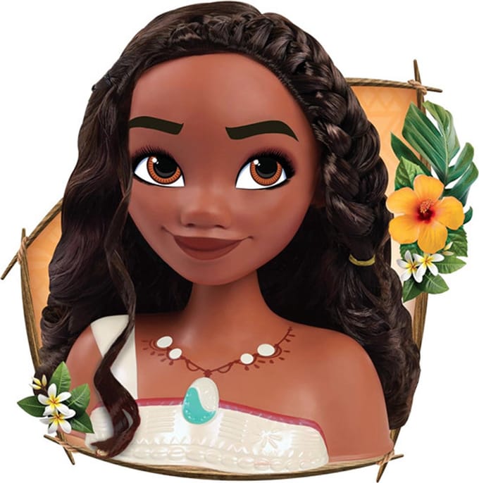 DISNEY PRINCESS MOANA STYLING HEAD KAPHOOFD 18pieces