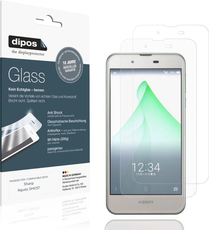 dipos – 2x Matte Pantserfolie geschikt voor Sharp Aquos SHV37 | 9H Screenprotector