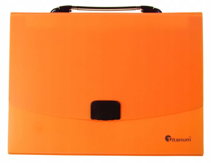 Titanum A4 Map met Handvat - 12 Vakken - Fluo Oranje