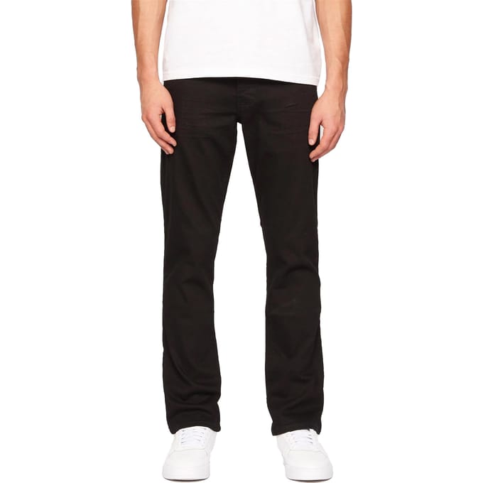 Crosshatch Heren Denim Jeans met print (Massief zwart)