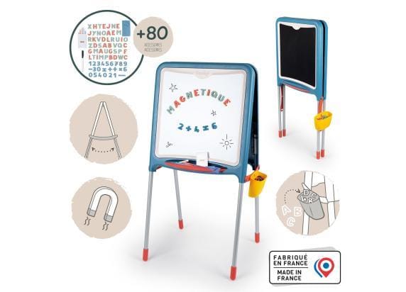 Smoby dubbelzijdig metalen bord met accessoires