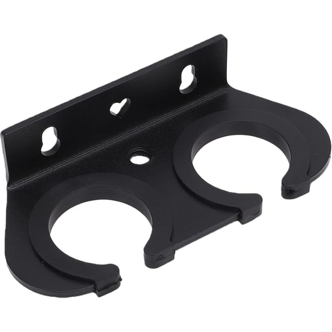 Support de Microphone à 2 Emplacements Antichoc Rangement pour Micro Filaire et Sans Fil Support sur Pied ou Fixation Murale black