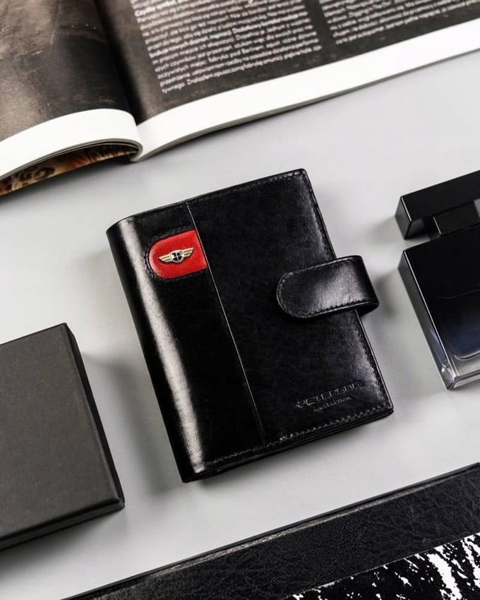 Peterson - Heren Portemonnee - Groot - Klittenbandsluiting - RFID Bescherming