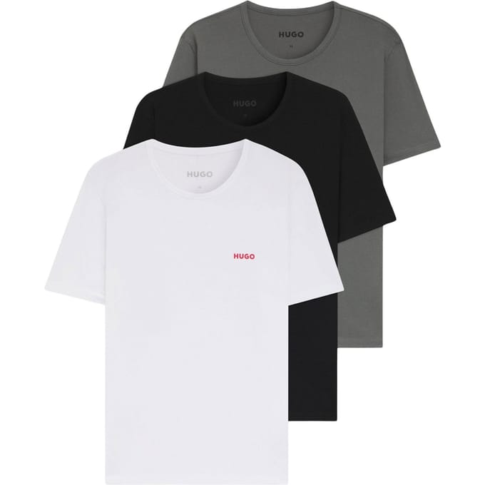 Hugo Cotton Jersey Crew Shirt Heren (3-pack) - Maat L