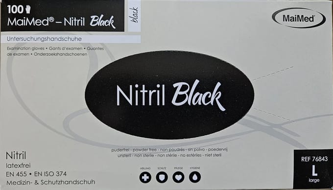 MaiMed Nitril Handschoenen Poedervrij – Maat L 3 x 100 stuks