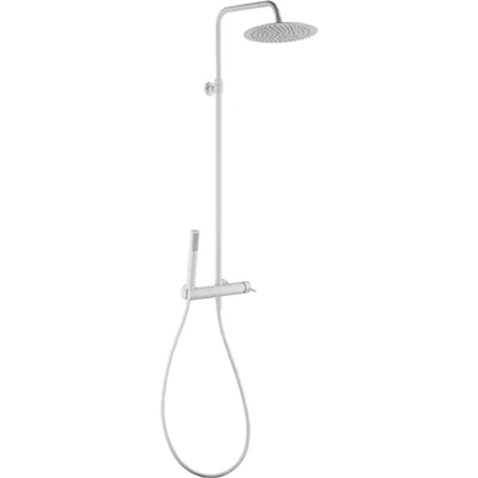 Essebagno Regendouche Luisa - Zonder Kraan - Wit - Mat - Rond - Met Handdouche - 15cm Hartafstand - Waterbesparend