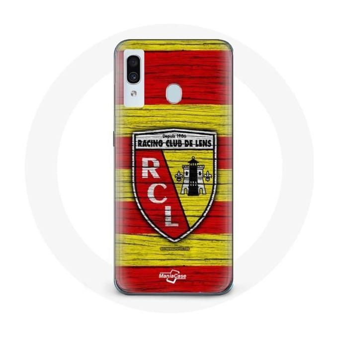 Coque maniacase pour Samsung Galaxy A20 rcl lens original jaune et rouge