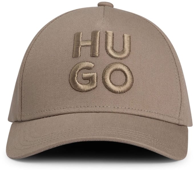 HUGO cap Jude-Stacked Cap Taupe