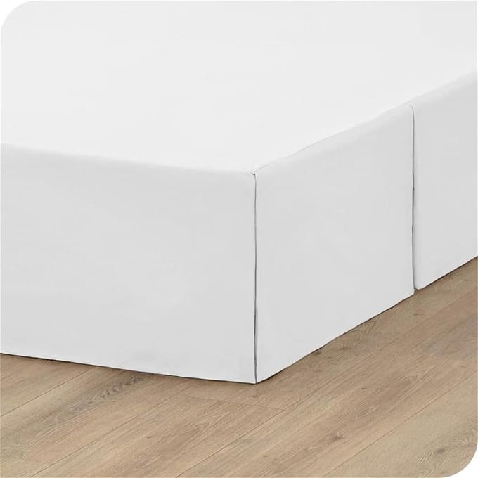 Bedrok Platformbed - Bedbodemhoes - Decoratie Slaapkamer - Strakke Plooien - 200x200cm - Wit