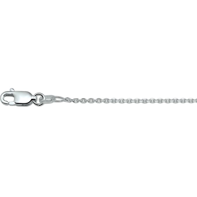 Zilveren Collier anker rond 1 1018844 80 cm