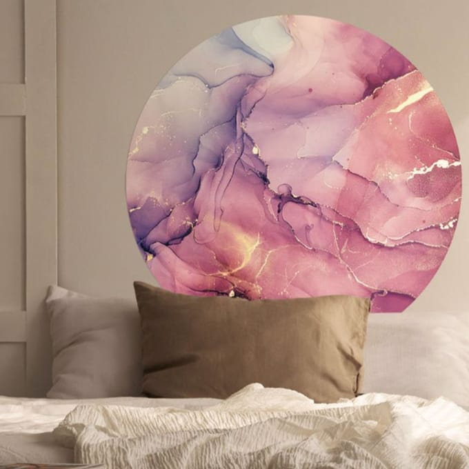 Behangcirkel 150cm Acrylic pink purple - Wallz