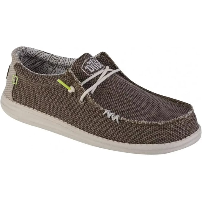 HEYDUDE Wally Braided Instappers groen Canvas - Maat 43