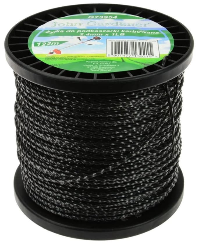 John Gardener Trimmerdraad - Getwist - 2,4 mm - 122 m - Duurzaam kunststof