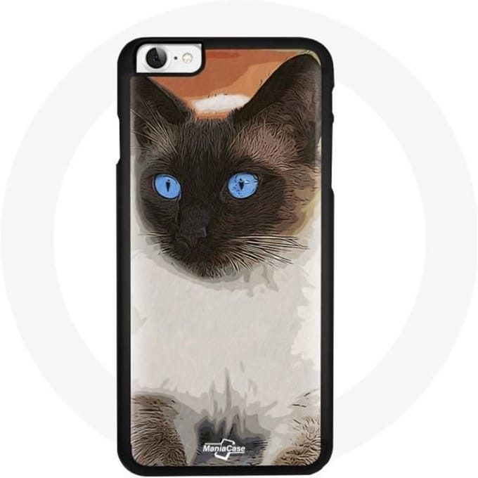 Coque iphone 6 Siamois Chat Yeux Bleus