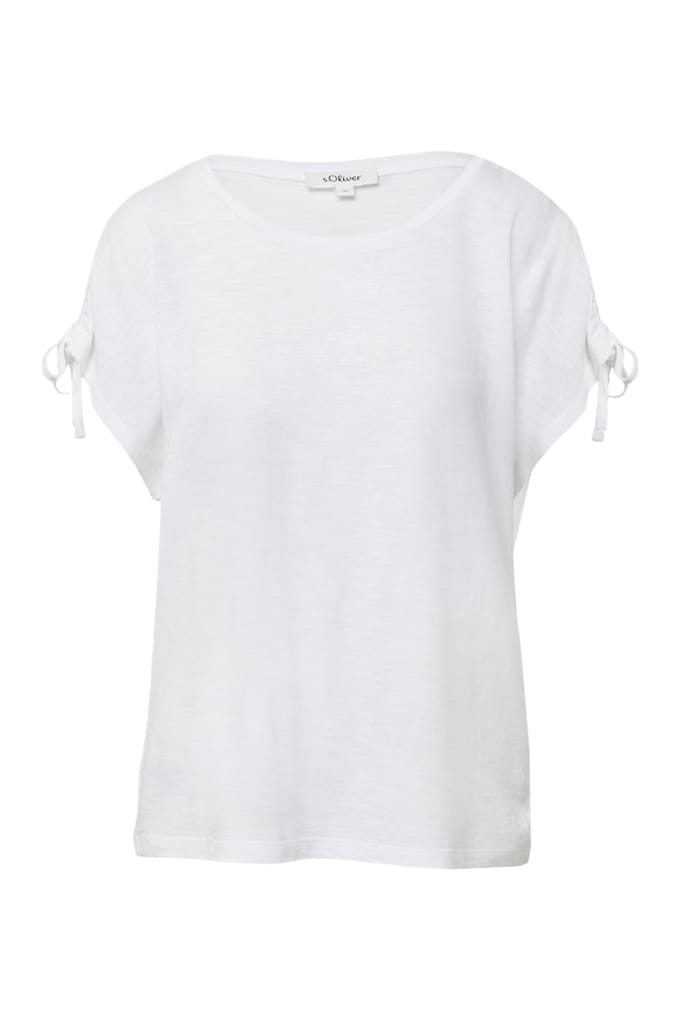 s.Oliver - female - T-shirt met vlamgarenstructuur en rimpels