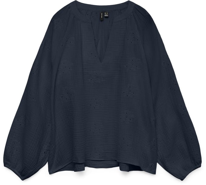 VERO MODA - VMNATALI LS EMB TOP WVN NOOS - Dames - Blouses