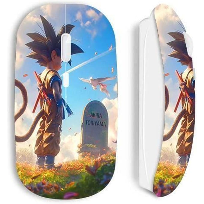 Souris sans fil maniacase blanche Akira Toriyama Son Goku Adieu tombe