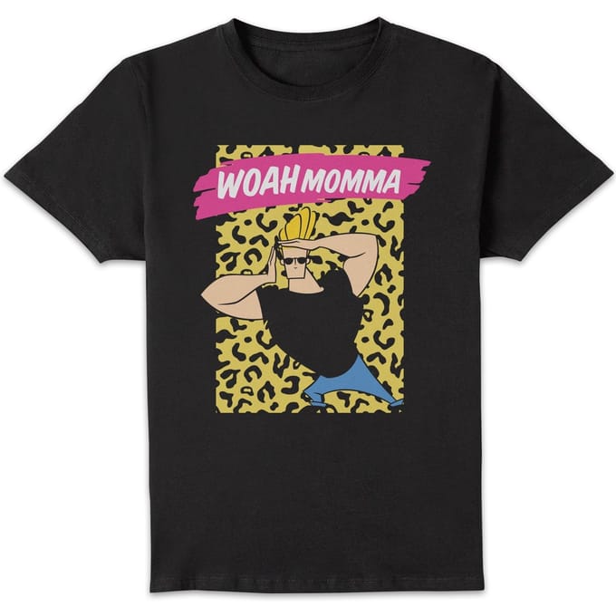 Johnny Bravo Woah Momma Men's T-Shirt - Black - S