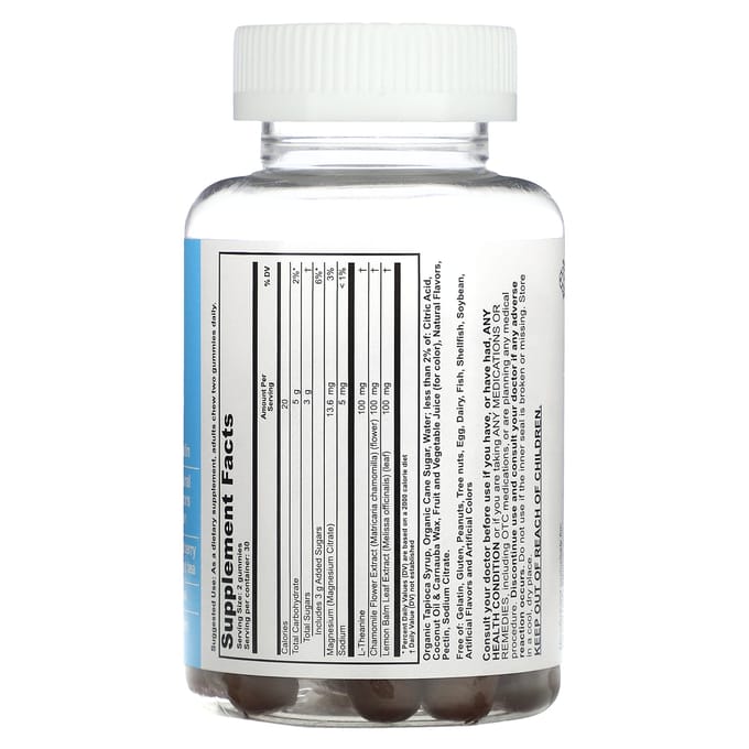 T-RQ, volwassen gummies, stress, framboos zoete thee, 60 gummies