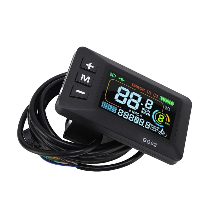 Elektrische Motor Controller Kit 3 Modes Sinus 17A Controller met 130X Duim Gashendel LCD Display Paneel white