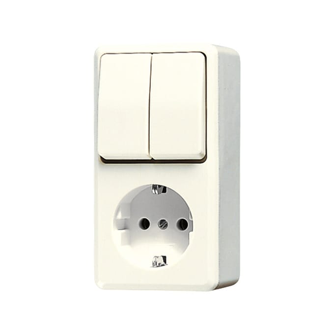 Jung Ap600 Gecombineerde Schakelaar Stopcontact Opbouw - 675A