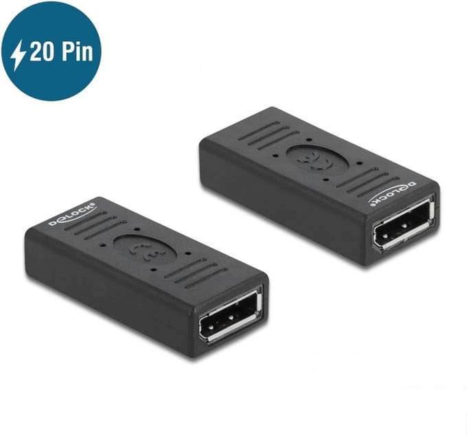 Delock 66643 DisplayPort-kabel DisplayPort Adapter DisplayPort-bus 0 mm Zwart 4K UHD