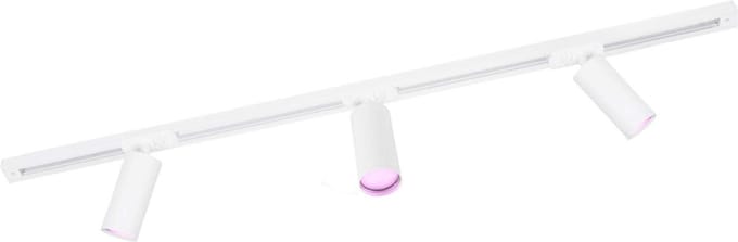 Ledvion - Smart LED Railverlichting 1M + 3 Railspots (4.9W - RGB - Wit - Dimbaar) - 1-Fase