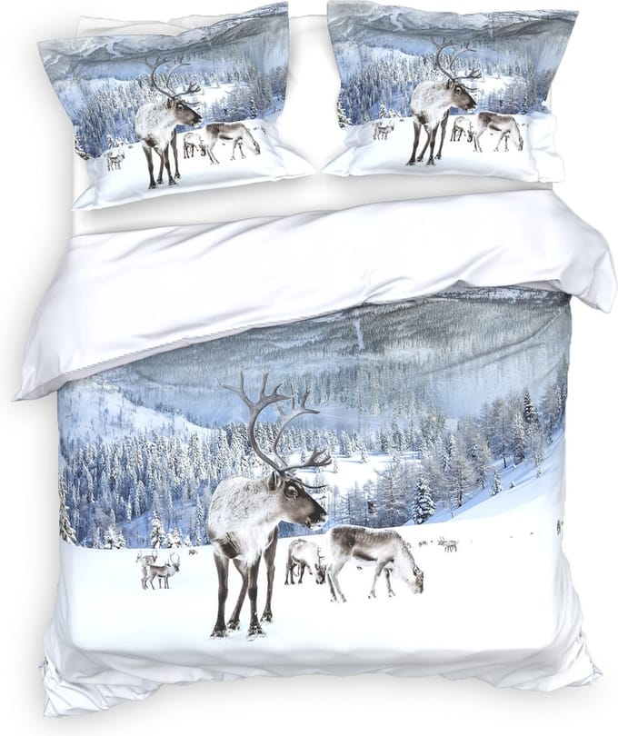 Heckettlane Doriane Dekbedovertrek - Lits-jumeaux - Katoensatijn - 260x200-220cm - Wit