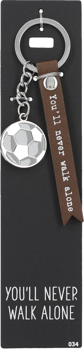 Depesche - Sleutelhanger "Do not forget me!" - motief 034 met de tekst "You'll Never Walk Alone"