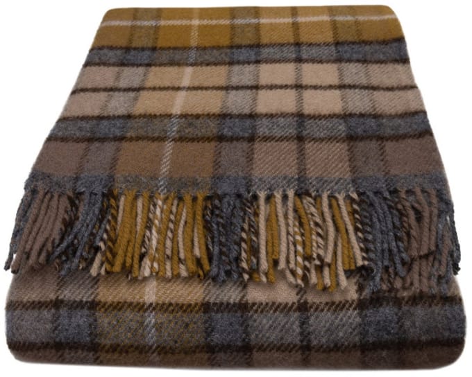 WOOOL Luxury Plaid - TARTAN (Buchanan) - 150x183cm - 100% Wol