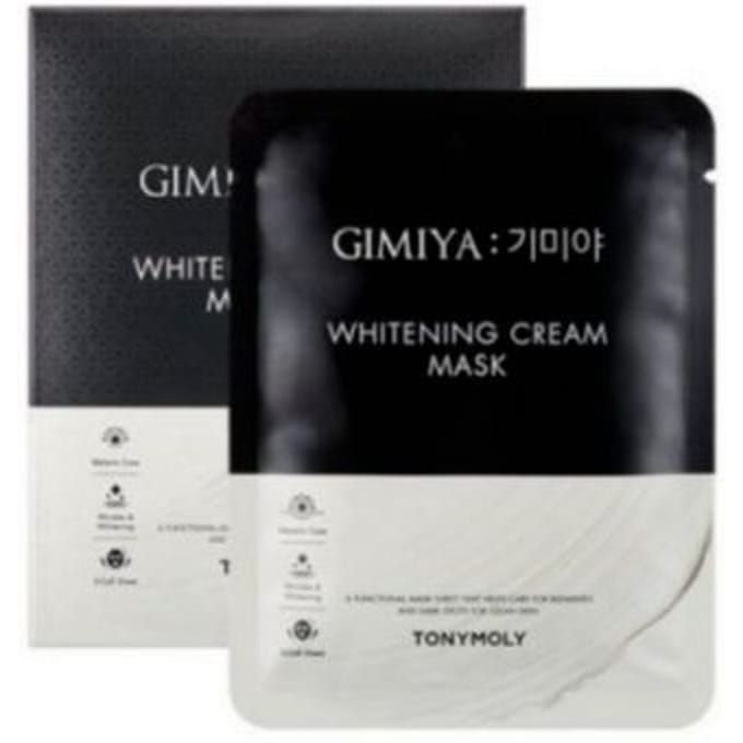 TONYMOLY GIMIYA Masque Crème Blanchissant (10+10) Ensemble de 20 feuilles black
