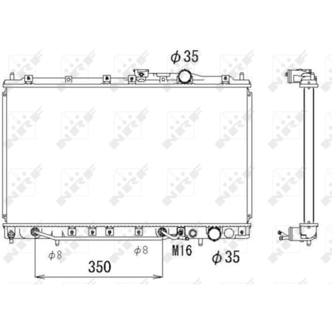 Radiator, motorkoeling NRF 53283