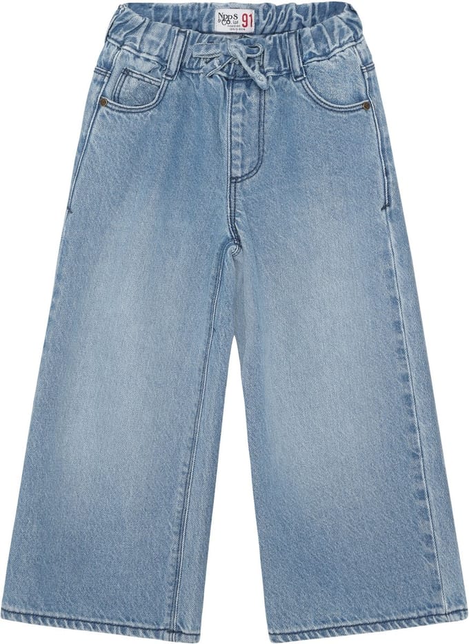 Noppies Jeans wide leg fit - Washed Blue - Maat 98
